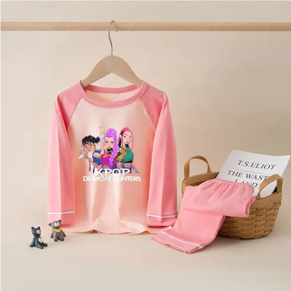 Cartoon Sleepwear Pajamas Set Cotton Kids Autumn Long Sleeve - 010 / 7-8Y (140cm)
