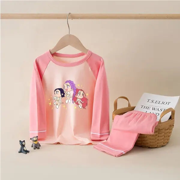 Cartoon Sleepwear Pajamas Set Cotton Kids Autumn Long Sleeve - 011 / 5Y (120cm)