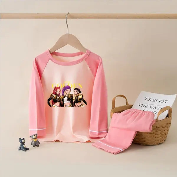 Cartoon Sleepwear Pajamas Set Cotton Kids Autumn Long Sleeve - 008 / 5Y (120cm)