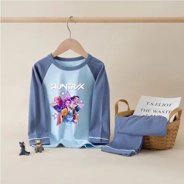 Cartoon Sleepwear Pajamas Set Cotton Kids Autumn Long Sleeve - 015 / 9-10Y(160cm)