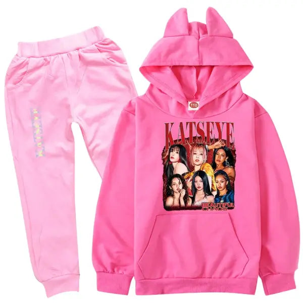 KATSEYE Kpop Clothes Kids Tracksuit Cotton – Stylish Outfits - COLRO 16 / 100cm(Kids 2-3Years)