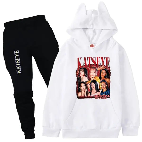 KATSEYE Kpop Clothes Kids Tracksuit Cotton – Stylish Outfits - COLOR 9 / 160(Kids 12-14Years)