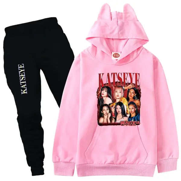 KATSEYE Kpop Clothes Kids Tracksuit Cotton – Stylish Outfits - COLRO 12 / 100cm(Kids 2-3Years)