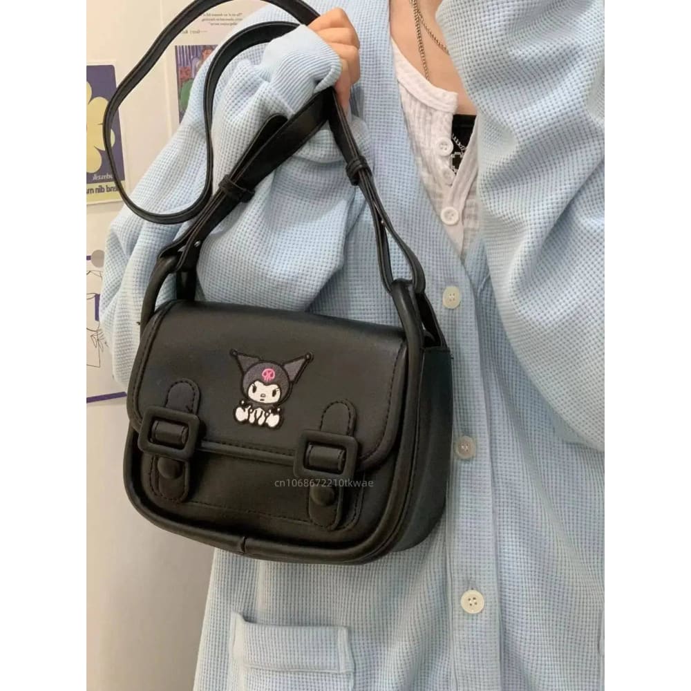 Kawaii Sanrio Kuromi & Hello Kitty PU Shoulder Bag