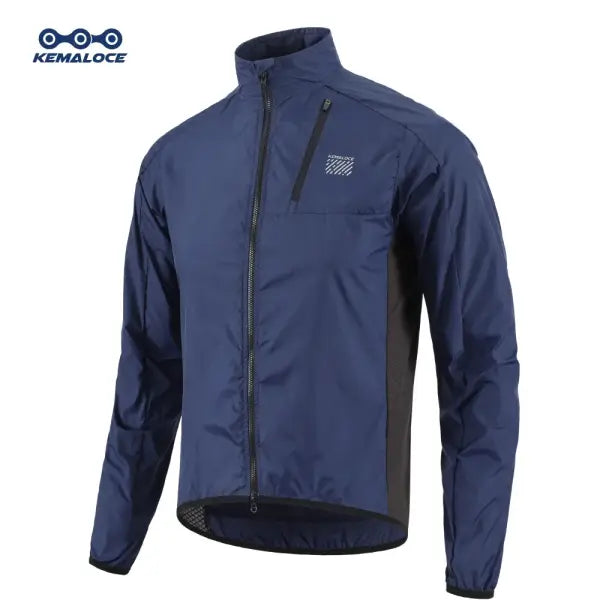 Windproof men cycling jacket Black Ultralight MTB sports - Navy Blue / S