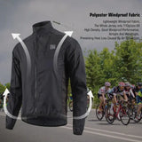 Windproof men cycling jacket Black Ultralight MTB sports