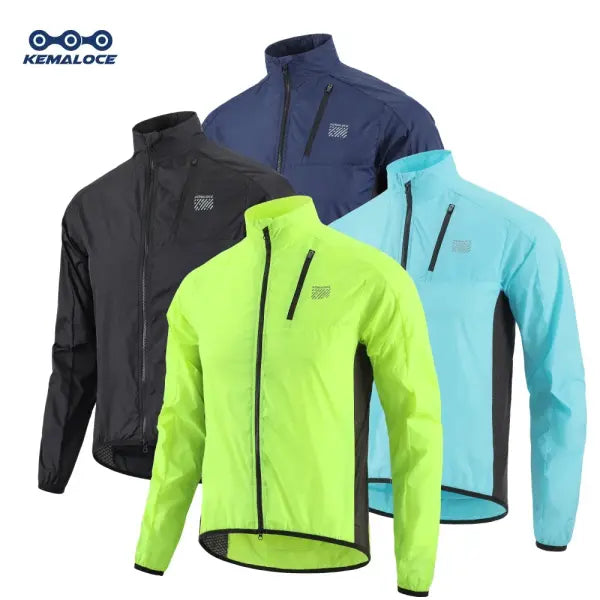 Windproof men cycling jacket Black Ultralight MTB sports