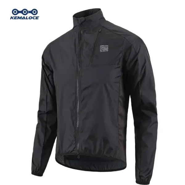 Windproof men cycling jacket Black Ultralight MTB sports - Black / 3XL
