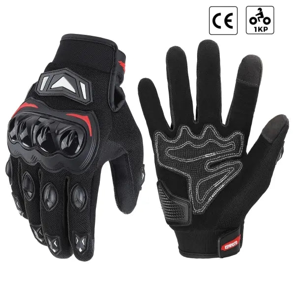 Kemimoto summer riding gloves CE touchscreen guantes moto - F1402 Black / XL / China Mainland