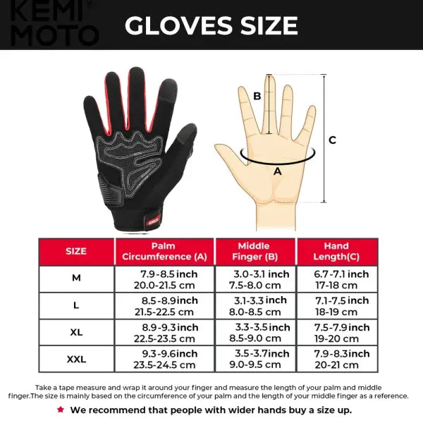 Kemimoto summer riding gloves CE touchscreen guantes moto