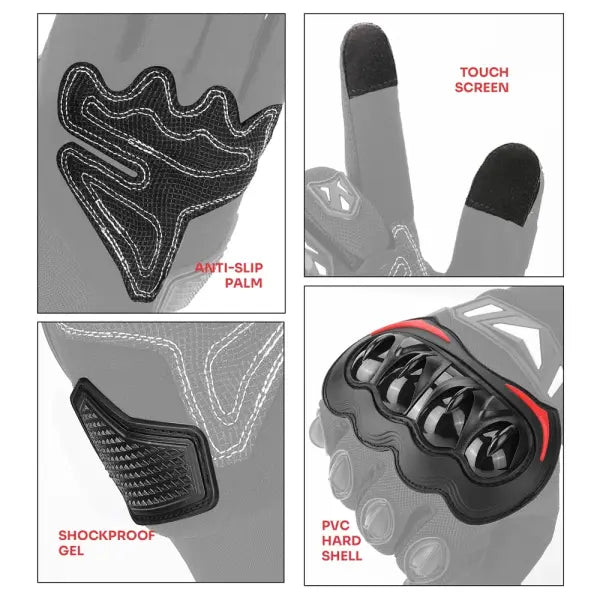 Kemimoto summer riding gloves CE touchscreen guantes moto