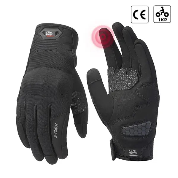Kemimoto summer riding gloves CE touchscreen guantes moto - N8041 Black / XL / China Mainland