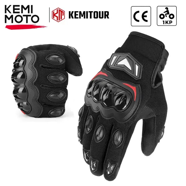 Kemimoto summer riding gloves CE touchscreen guantes moto