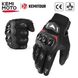 Kemimoto summer riding gloves CE touchscreen guantes moto
