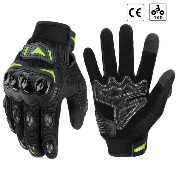 Kemimoto summer riding gloves CE touchscreen guantes moto - F1402 Yellow Green / M / China Mainland