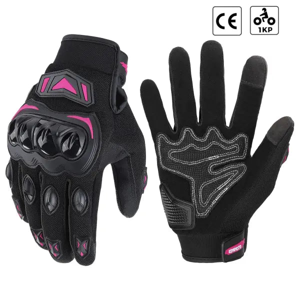 Kemimoto summer riding gloves CE touchscreen guantes moto - F1402 Pink / L / China Mainland