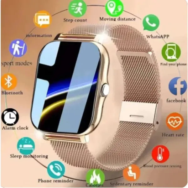 Smart Watch 2.01 Inch HD Display Answer Make Call Message Preview Sport Modes DIY Dial Weather Forecast Men Women