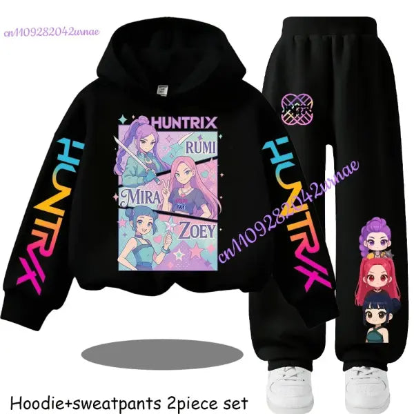 Zoey Hoodie Set Polyester Outfit for Kids Comfort - 9 / 120