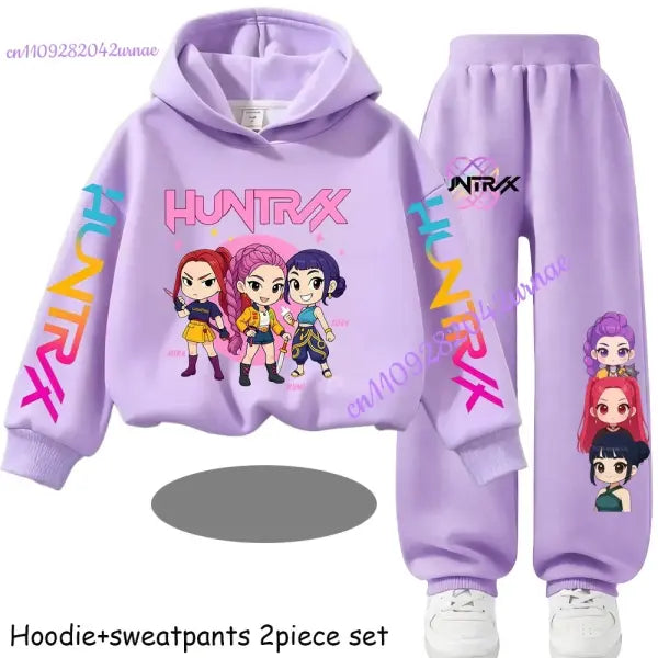 Zoey Hoodie Set Polyester Outfit for Kids Comfort - 7 / 100