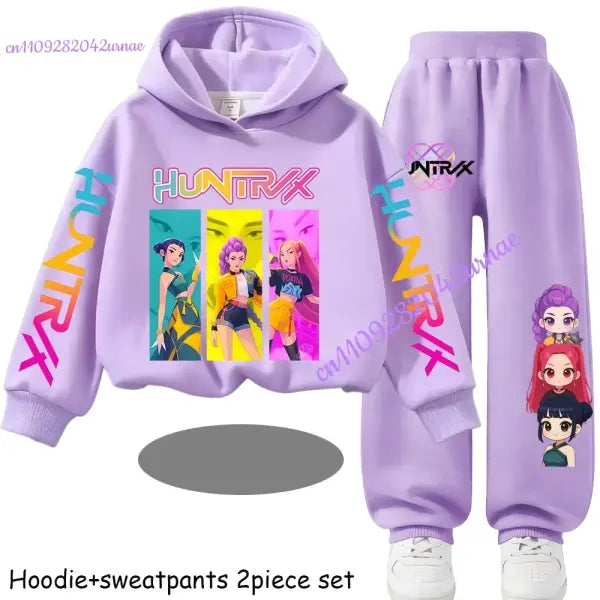 Zoey Hoodie Set Polyester Outfit for Kids Comfort - 15 / 100