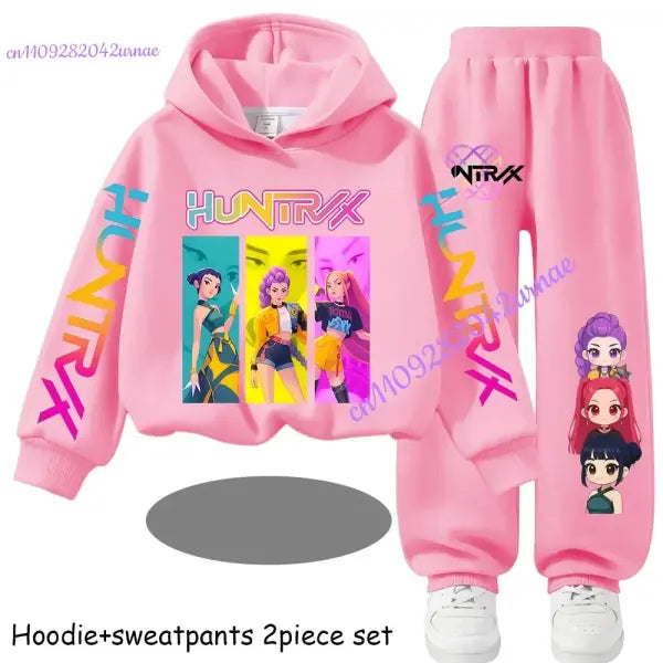 Zoey Hoodie Set Polyester Outfit for Kids Comfort - 14 / 160