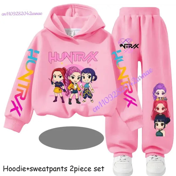 Zoey Hoodie Set Polyester Outfit for Kids Comfort - 6 / 160