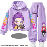 Zoey Hoodie Set Polyester Outfit for Kids Comfort - 3 / 140