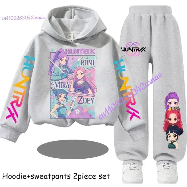 Zoey Hoodie Set Polyester Outfit for Kids Comfort - 12 / 160