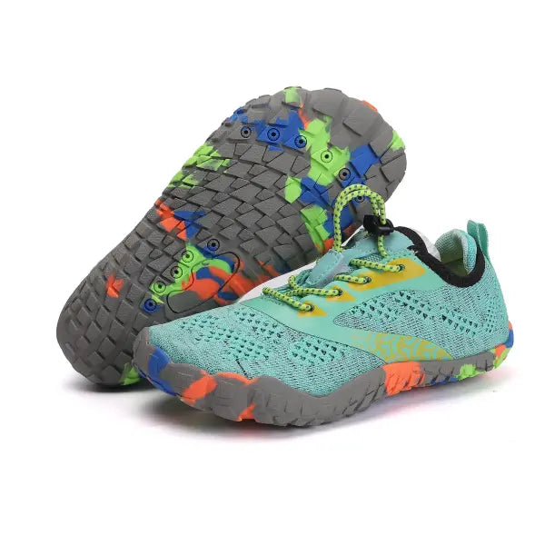 Kids Aqua Shoes Breathable Mesh Upper Quick Dry Swimming Sneakers - EX-23106-Light blue / 38
