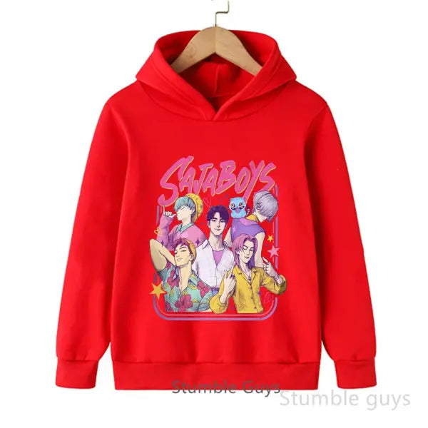 Kids Boys Girls Anime Kpop Demon Slayer Hoodie – Casual Warm Autumn Winter Sweatshirt - tao202820 / 150