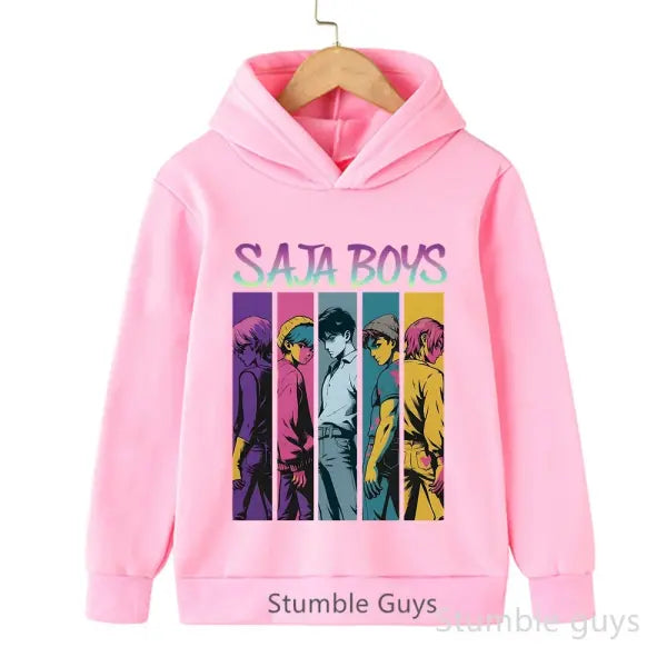 Kids Boys Girls Anime Kpop Demon Slayer Hoodie – Casual Warm Autumn Winter Sweatshirt - tao202809 / 100