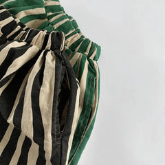 Kids Cotton Striped Calf-Length Pants – Breathable Summer Trousers for Boys & Girls - Himpall