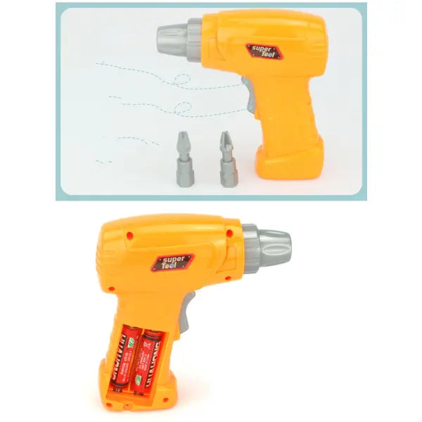 Kids’ Creative Drill & Screw Building Set – Colorful Educational Construction Toy - 1PC electric screwdriver - Hair
