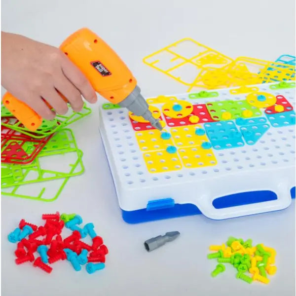 Kids’ Creative Drill & Screw Building Set – Colorful Educational Construction Toy - Hair Remover