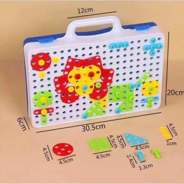 Kids’ Creative Drill & Screw Building Set – Colorful Educational Construction Toy - Hair Remover