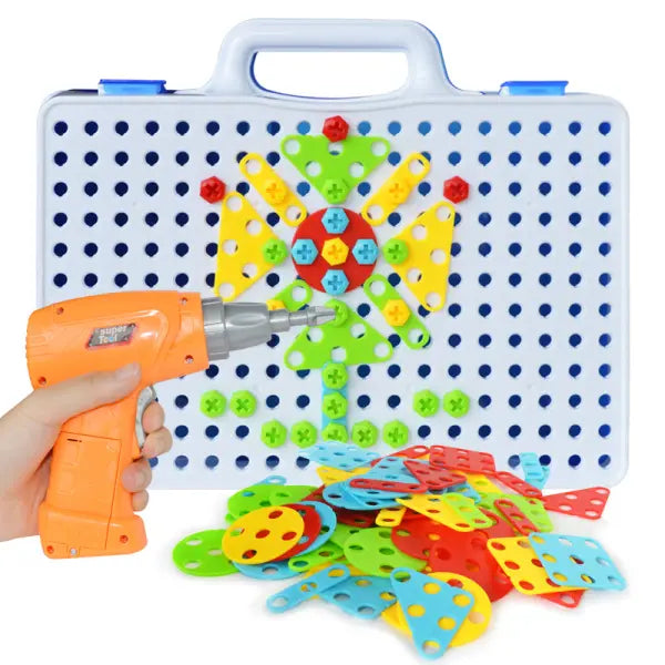 Kids’ Creative Drill & Screw Building Set – Colorful Educational Construction Toy - Hair Remover