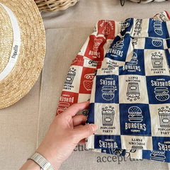 Kids Plaid Print Cotton Shorts – Breathable Wide-Leg Summer Trousers for Boys & Girls - Himpall