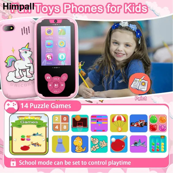 Kids Smart Phone Educational Toy with Dual Camera and Music Player