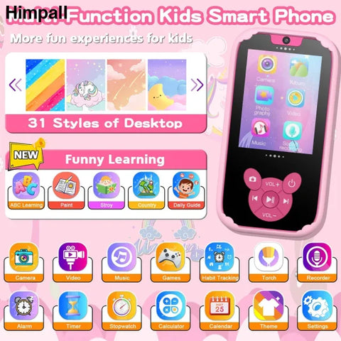 Kids Smart Phone Educational Toy with Dual Camera and Music Player