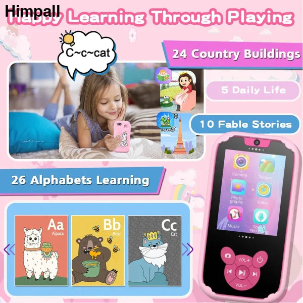 Kids Smart Phone Educational Toy with Dual Camera and Music Player