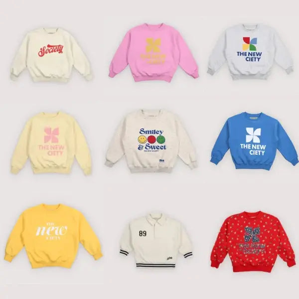 Kids Sweaters Autumn Winter Cotton Fleece Outfit Set