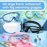Kids Swimming Goggles Big Frame Multi-color HD View Beach Function