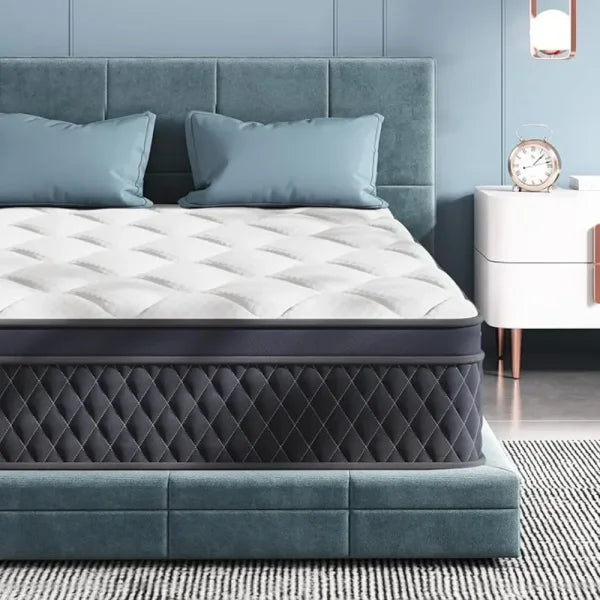King Size 12-Inch Memory Foam Hybrid Mattress – Pressure Relief - United States / Full