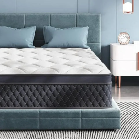 King Size 12-Inch Memory Foam Hybrid Mattress – Pressure Relief - United States / Full