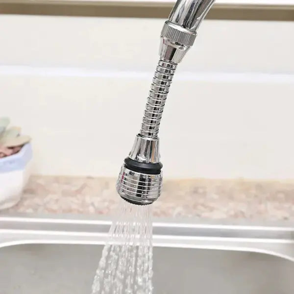 Kitchen Stainless Steel Faucet Sprinkler Water-saving Device Lengthening Rotating Splash Proof Sprinkler Spray Extender