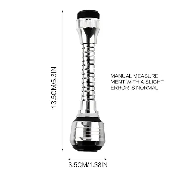 Kitchen Stainless Steel Faucet Sprinkler Water-saving Device Lengthening Rotating Splash Proof Sprinkler Spray Extender