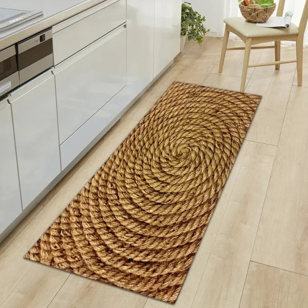 Kitchen Wood Grain Floor Mats - Non-Slip Absorbent Carpet for Bedroom & Living Room - GZN non-slip31 / 1PC50X160CM