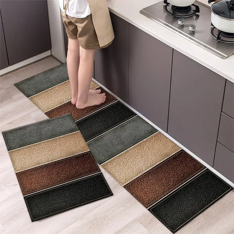 Kitchen Wood Grain Floor Mats - Non-Slip Absorbent Carpet for Bedroom & Living Room - GZN non-slip26 / 1PC40X120CM