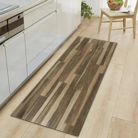 Kitchen Wood Grain Floor Mats - Non-Slip Absorbent Carpet for Bedroom & Living Room - GZN non-slip28 / 1PC40X60CM