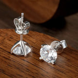 Moissanite Stud Earrings for Women and Men (S925 Sterling Silver) VVS1 GRA Certified